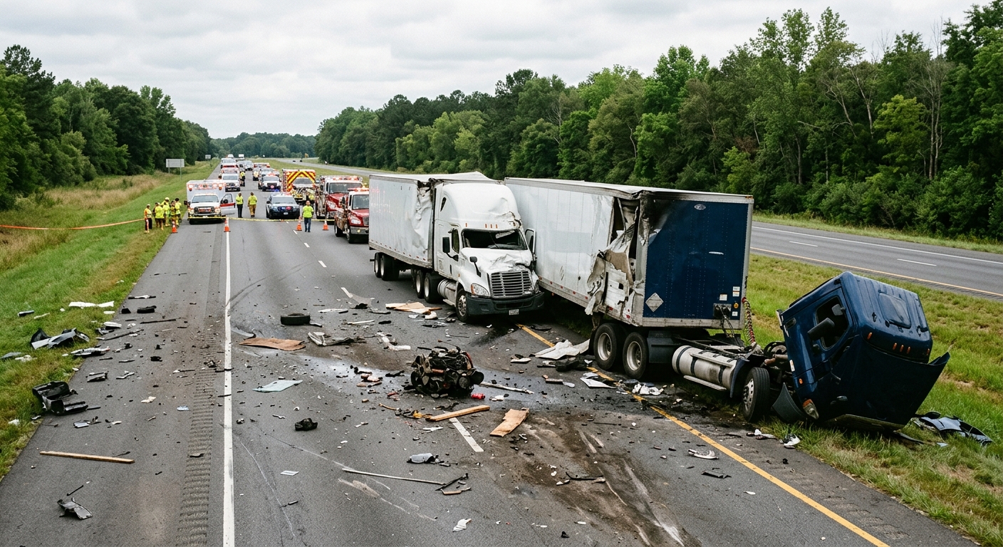 Tractor Trailer Crash on Interstate 24 in Kentucky Leaves Driver Hospitalized